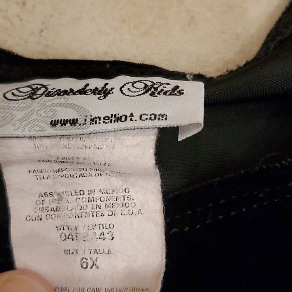 Girl's Disorderly Kids velour black dress - Picture 2 of 3